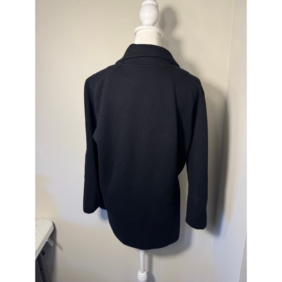 J Crew 365 Wool Blend Black Knit Sweater Blazer‎ Open Front S - Picture 3 of 5